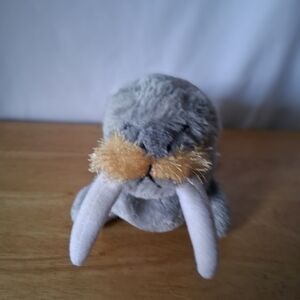Gray Plush Walrus Toy